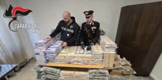 Sequestrata nel Torinese quasi mezza tonnellata di droga, tre arresti