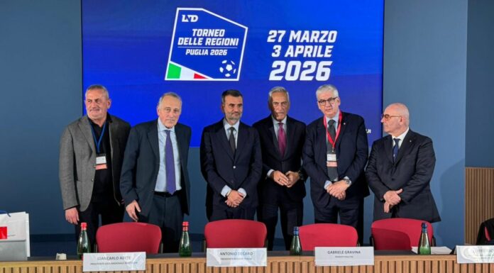A Bari nasce la 62^ edizione del Torneo delle Regioni di Calcio a 11
