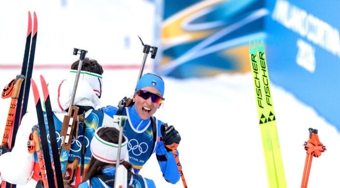 Italia argento nella staffetta di biathlon con Giacomel, Hofer, Wierer e Vittozzi