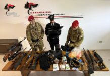 Arsenale e esplosivi in casa a Oschiri, un arresto