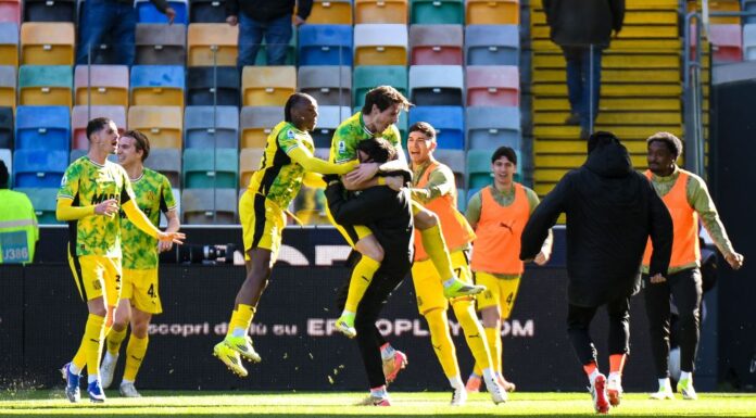 Udinese-Sassuolo 1-2, vittoria in rimonta dei neroverdi di Grosso