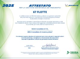 Michelin premia 67 flotte con Attestato per la Gestione Sostenibile dei Pneumatici