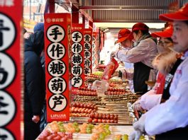 Cina: Qingdao ospita fiera di frutta candita per Festa di primavera (2)