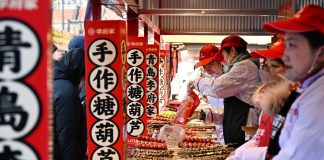 Cina: Qingdao ospita fiera di frutta candita per Festa di primavera (2)