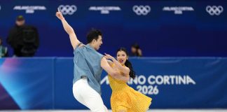 Milano-Cortina 2026: i cinesi Wang e Liu in gara nella danza ritmica su ghiaccio a squadre (2)