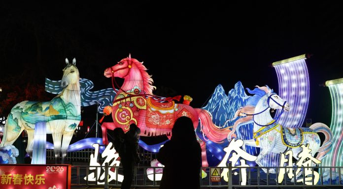 Cina: a Lanzhou una fiera delle lanterne per celebrare il Capodanno (2)