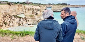 Crollo dell’Arco degli Innamorati a Melendugno, sopralluogo di Decaro “Perso un simbolo della Puglia”
