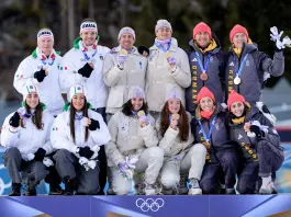 Biathlon, Italia d’argento nella staffetta mista: Giacomel, Hofer, Wierer e Vittozzi da sogno