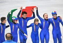 Short track, splendido oro dell’Italia nella staffetta mista. 12^ medaglia olimpica per Arianna Fontana