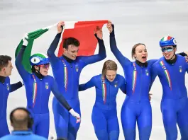 Short track, splendido oro dell’Italia nella staffetta mista. 12^ medaglia olimpica per Arianna Fontana / Video