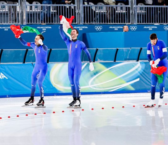 Pattinaggio di velocità, Italia d’oro nell’inseguimento maschile a squadre