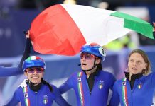 Italia d’argento nello short track con la staffetta femminile 3000 metri. Fontana da record con 14 medaglie, superato Mangiarotti