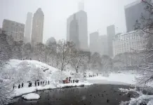 Tempesta di neve nel Nord Est degli Stati Uniti, New York paralizzata