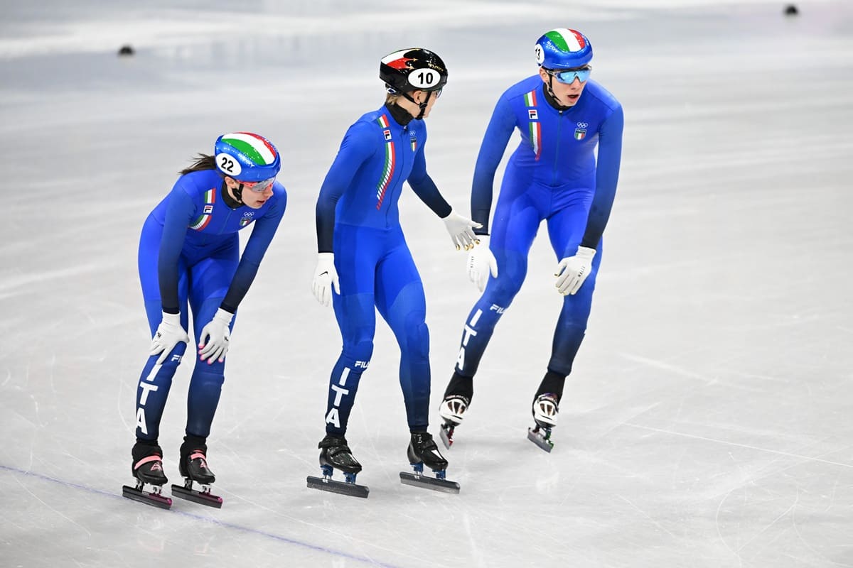 Short track, splendido oro dell’Italia nella staffetta mista. 12^ medaglia olimpica per Arianna Fontana