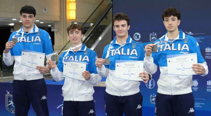 Europei Giovani di Tbilisi, Italia d’argento nella prova a squadre di spada maschile
