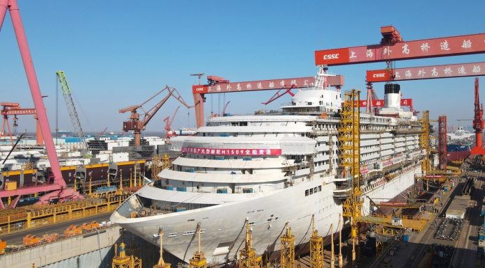 Cina: la seconda grande nave da crociera prodotta nel Paese sarà consegnata entro fine anno