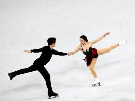 Milano-Cortina 2026: i cinesi Sui e Han in gara nel programma corto a coppie di pattinaggio artistico (3)