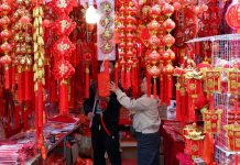 Cina: a Shenzhen apre mercato dei fiori per la Festa di primavera (2)