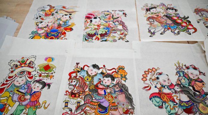 Cina: la Tianjin Yangliuqing Fine Arts Press pubblica dipinti di Capodanno (3)