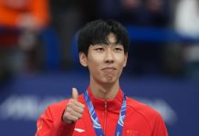 Milano Cortina 2026: premiazione dei 1000m di short track maschile (2)