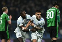 Inter travolgente a Reggio Emilia, 5-0 al Sassuolo e +8 sul Milan