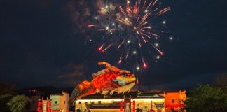 Cina: parata del Pesce Ao a Huangshan per la Festa delle lanterne (1)