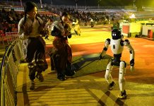 Cina: robot umanoidi si esibiscono in uno spettacolo a Qingdao (1)