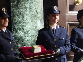 Pietra d’inciampo in memoria di Riccardo Maraffa presso la Questura di Roma