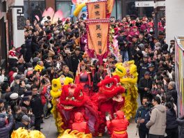 Cina: Wuxi inaugura la fiera del tempio (2)