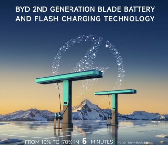 BYD presenta Flash Charging e Blade Battery 2.0, ricarica in 5 minuti