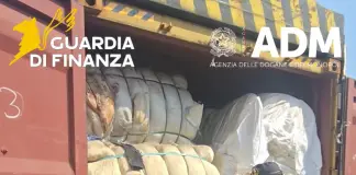 Sequestrati al porto di Napoli oltre 130kg di rifiuti tessili nascosti in diversi container / Video
