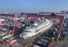 Cina: seconda grande nave da crociera prodotta nel Paese lascerà molo il 20 marzo (1)