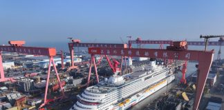 Cina: seconda grande nave da crociera prodotta nel Paese lascerà molo il 20 marzo (1)
