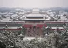 Cina: a Pechino una nevicata primaverile imbianca la città (1)