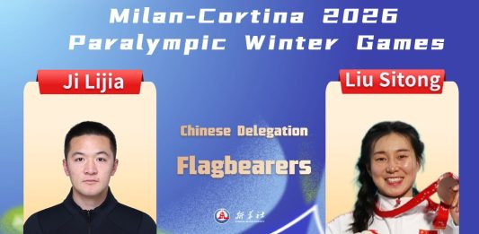 Paralimpiadi Milano-Cortina 2026: Liu e Ji portabandiera della Cina per la cerimonia di apertura
