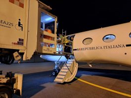Volo sanitario dell’Aeronautica Militare da Pescara a Linate per un paziente in pericolo di vita