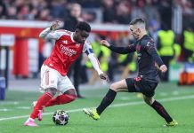 L’Arsenal si salva nel finale, 1-1 a Leverkusen nell’andata degli ottavi di Champions
