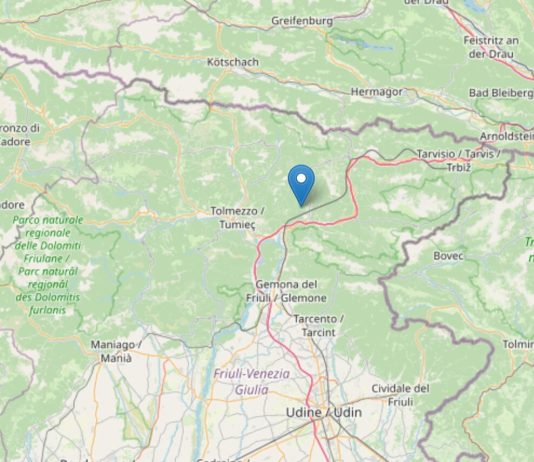 Scossa di terremoto in provincia di Udine, magnitudo di 3.9