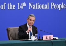 Cina: ministro degli Esteri Wang Yi in conferenza stampa a margine della sessione NPC (1)