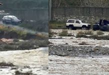 Auto si ribalta in un torrente nel Reggino, salvate due persone intrappolate