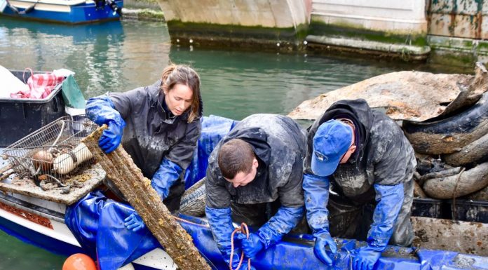 Nuova immersione per i gondolieri sub che hanno raccolto circa 17 quintali di rifiuti