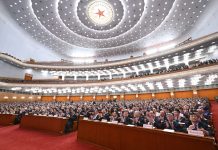 Cina: alla Grande sala del popolo la riunione conclusiva della quarta sessione della 14esima NPC (1)