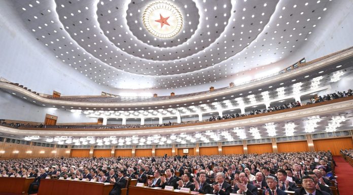 Cina: alla Grande sala del popolo la riunione conclusiva della quarta sessione della 14esima NPC (1)