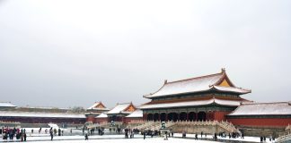 Cina: a Pechino una nevicata primaverile imbianca la città (3)