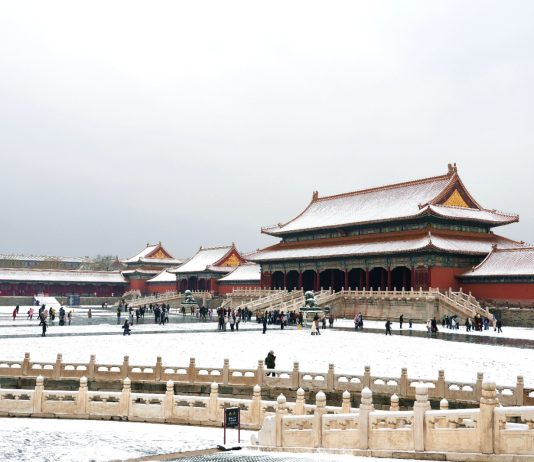 Cina: a Pechino una nevicata primaverile imbianca la città (3)