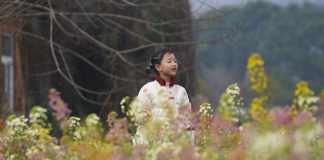 Cina: a Nanchang i turisti accorrono per la fioritura (1)