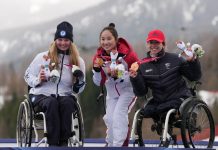 Paralimpiadi: la cinese Zhang Wenjing vince l’oro nello slalom sitting femminile a Cortina (3)