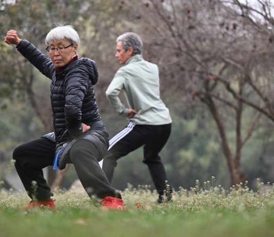 Cina: Henan, cittadini stranieri si allenano nel Taijiquan (3)
