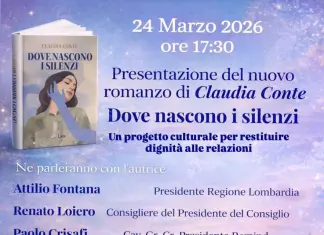 Il 24 marzo a Milano la presentazione del nuovo romanzo di Claudia Conte “Dove nascono i silenzi”