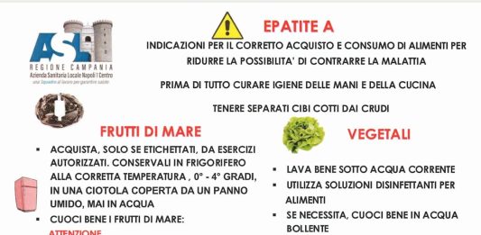 Epatite A, il Comune di Napoli vieta il consumo di frutti di mare crudi